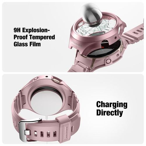 Sturdy Grade Shockproof Case Strap For Watch Active 2 Strap44mm Ladies Men Built-In Screen Protector Strap Case