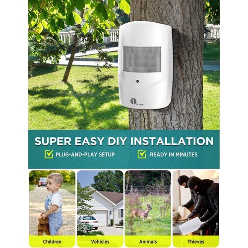 Driveway Alarm Wireless Outside,  Motion Sensor Alarm 1000 FT Range Extra Loud Chimes Home Security Alarm System  Protect Indoo