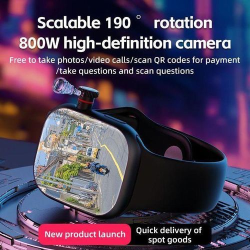 2024 Cellular Smartwatch 5G SIM Card Call Watch With 180° Telescoping Rotating Camera.