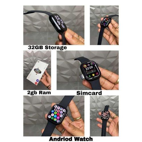 2024 Cellular Smartwatch 5G SIM Card Call Watch With 180° Telescoping Rotating Camera.