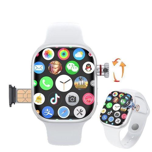 New Cellular Smartwatch 4G SIM Card Call Watch With 180° Telescoping Rotating Camera.