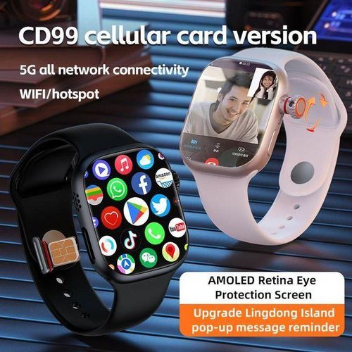 New Cellular Smartwatch 4G SIM Card Call Watch With 180° Telescoping Rotating Camera.