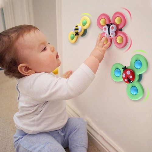 Baby Toy 3 In 1 Fingertip Spinner Baby Rattle