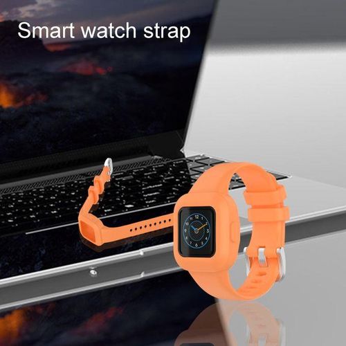 Portable Adjustable Soft Silicone Children Watch Band-White