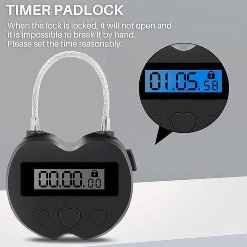 915 Generation Smart Time Lock LCD Display Time Lock Multifunction Travel Electronic Timer Waterproof USB Rechargeable Temporary Timer Padlock