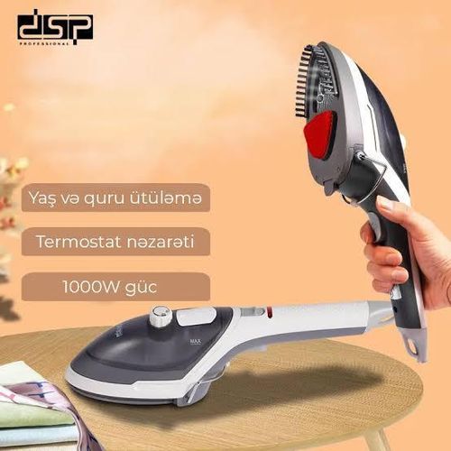 Dsp Multifunctional Dry And Wet Double Ironing Steamer Brush For Household Fast  Wrinkle -White