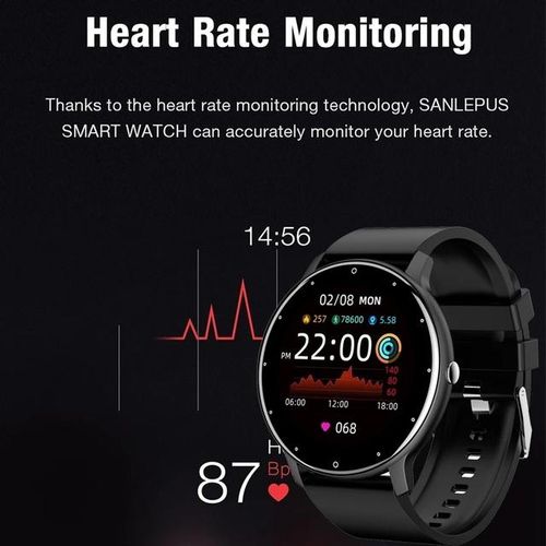 Zl02d Smart Watch Men Women Full Touch Screen Sport Fitness Watch Ip67 Waterproof Bluetooth For Android Ios Smartwatch