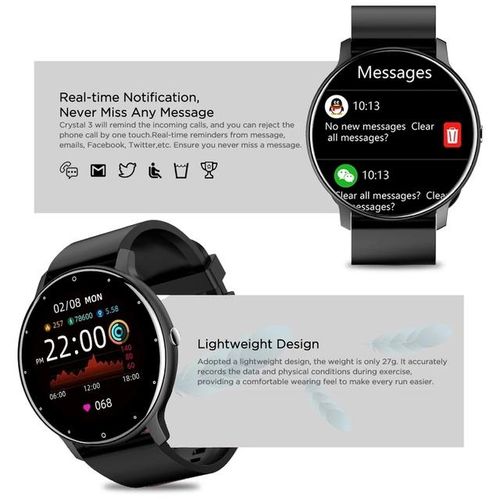 Zl02d Smart Watch Men Women Full Touch Screen Sport Fitness Watch Ip67 Waterproof Bluetooth For Android Ios Smartwatch