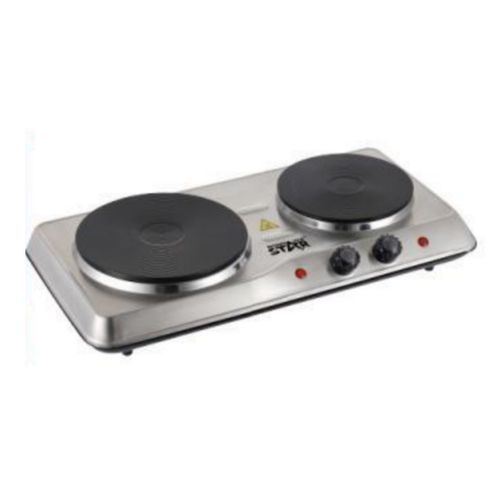 Winningstar Electric Stove Double Burner 1500W Hot Plate (Silver)