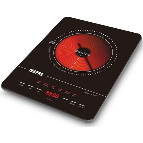 Geepas Infrared Cooker, Black, 2000 watts - Black