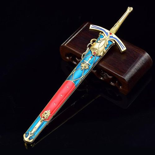 Fate/stay night 16cm Caliburn Laevatain Spade Vere Katana Samurai Real Steel Anime s Keychains Toys for Boys