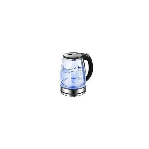 Pack Of Original 2L Glass Electric Kettle With LED Blue Light With A 6Way Power Extension Plus A Free Fridge Guard- Silver , Black