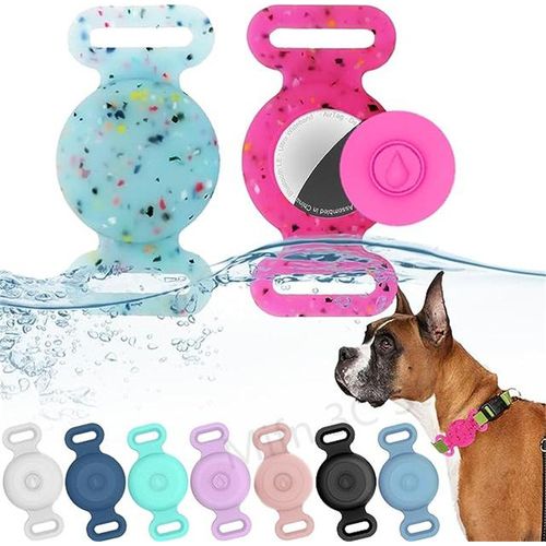 2 Pack Ipx8 Waterproof Case For Airtag Dog Collar Bracket Hidden Air Label Protect Cover Liquid Silicone For Air Tag Case
