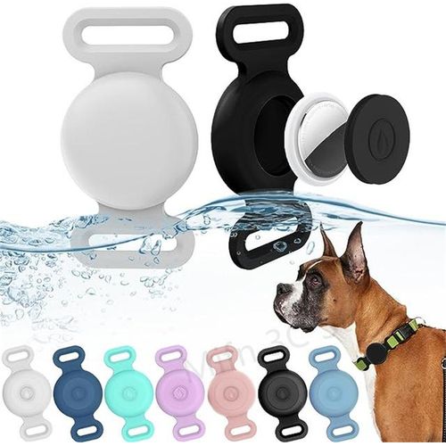 2 Pack Ipx8 Waterproof Case For Airtag Dog Collar Bracket Hidden Air Label Protect Cover Liquid Silicone For Air Tag Case