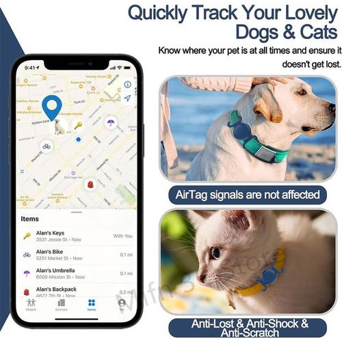 2 Pack Ipx8 Waterproof Case For Airtag Dog Collar Bracket Hidden Air Label Protect Cover Liquid Silicone For Air Tag Case