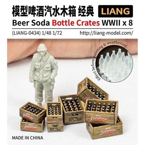 LIANG Model 0433/4 3D-Print Model Soda Bottle Crates WWII For 1/35 1/48 1/72 Scale Model Building Kits Scenes