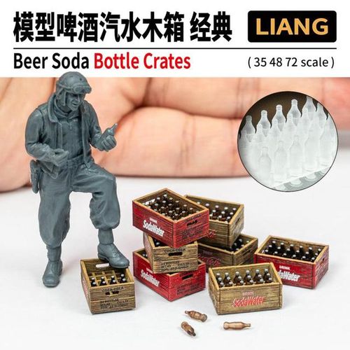 LIANG Model 0433/4 3D-Print Model Soda Bottle Crates WWII For 1/35 1/48 1/72 Scale Model Building Kits Scenes