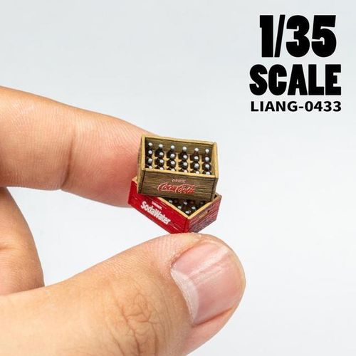 LIANG Model 0433/4 3D-Print Model Soda Bottle Crates WWII For 1/35 1/48 1/72 Scale Model Building Kits Scenes
