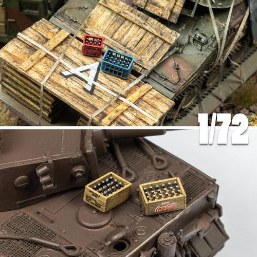 LIANG Model 0433/4 3D-Print Model Soda Bottle Crates WWII For 1/35 1/48 1/72 Scale Model Building Kits Scenes