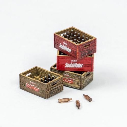 LIANG Model 0433/4 3D-Print Model Soda Bottle Crates WWII For 1/35 1/48 1/72 Scale Model Building Kits Scenes