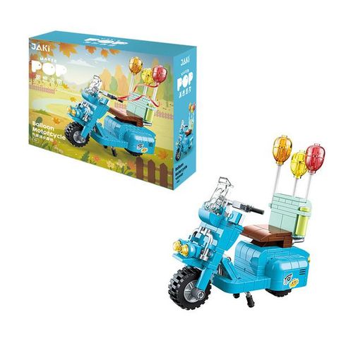 JAKI City beach scooter mimi small particle assembly model educational building blocks for men and women toys