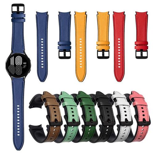 Leather Silicone Strap For Samsung Galaxy Watch 4 Classic 46mm 42mm/galaxy 44mm 40mm Replacement Wrist Band Accessories Bands