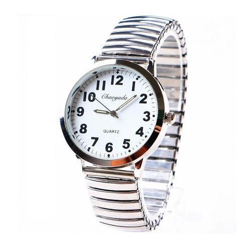 Elastic Steel Spring Band Night Glow Large Digital Elderly Men's and Women's Waterproof Quartz Watch