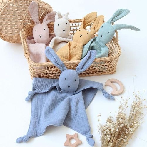 Soft Newborn Baby Sleeping Dolls Cartoon Kids Sleep Toy Soothe Appease Teether Towel Cotton Comforting Towels Shower Gif