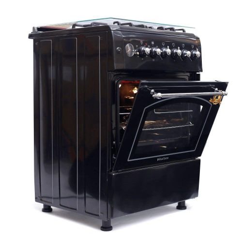 Blueflame Rustic Cooker T6031ERF-B 60 * 60 cm 3 Gas and 1 Hot Plate &ndash; Black &ndash; (3YR WRNTY)