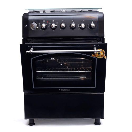 Blueflame Rustic Cooker T6031ERF-B 60 * 60 cm 3 Gas and 1 Hot Plate – Black – (3YR WRNTY)