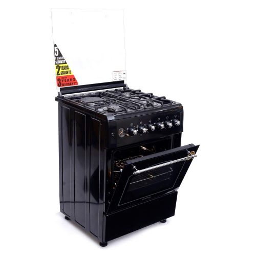 Blueflame Rustic Cooker T6031ERF-B 60 * 60 cm 3 Gas and 1 Hot Plate – Black – (3YR WRNTY)