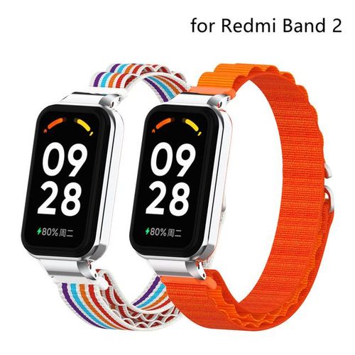 Nylon Watchband Strap For Redmi Band 2 / Mi Band 8 Active Watchstrap Wrist Loop Bracelet For Redmi Band2 Breathable Belt