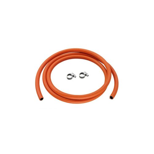 Gas Hose Pipe With 2 Safety Clips- Orange