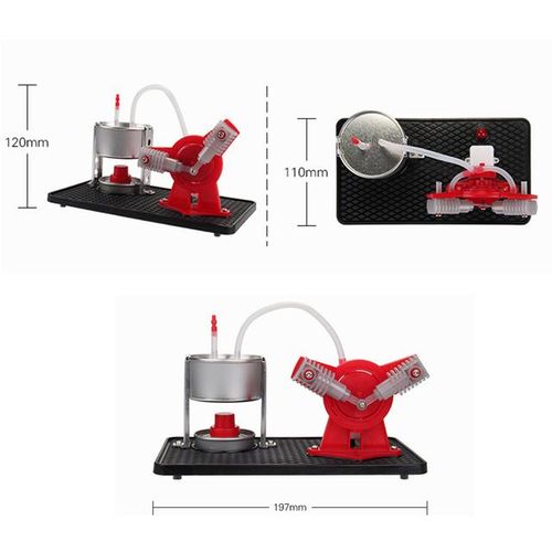 Mini Plastic Steam Engine DIY Kits Physical Science Toy Conversion of Heat Energy to Mechanical Work Engine Model For Kids