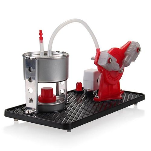 Mini Plastic Steam Engine DIY Kits Physical Science Toy Conversion of Heat Energy to Mechanical Work Engine Model For Kids