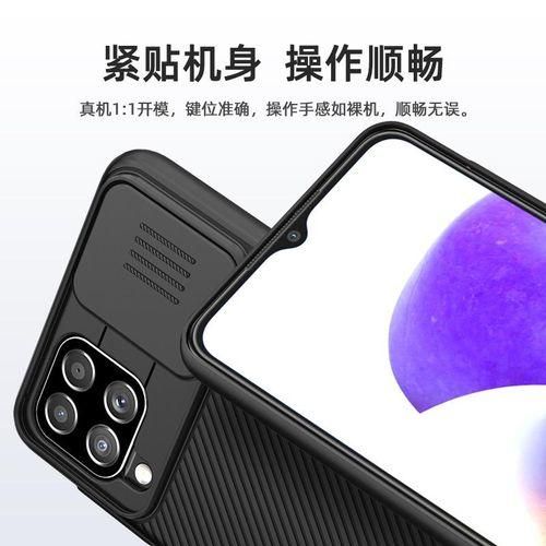 Nillkin for Samsung Galaxy A22LTE 45G Lens Slide Cover Protective Shell Privacy Sets of Black Mirror