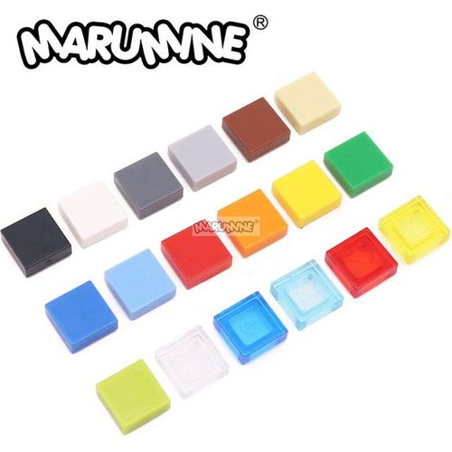 MARUMINE 1000PCS 1x1 Tile Building Blocks Bulk Accessories MOC Base Bricks Parts 3070 Compatible All Major Brands Toy for