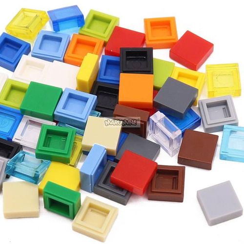 MARUMINE 1000PCS 1x1 Tile Building Blocks Bulk Accessories MOC Base Bricks Parts 3070 Compatible All Major Brands Toy for