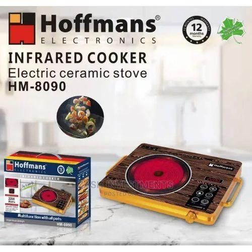 Hoffmans Single Infrared Cooker- Fast Cooking And Easy Cooking- Black