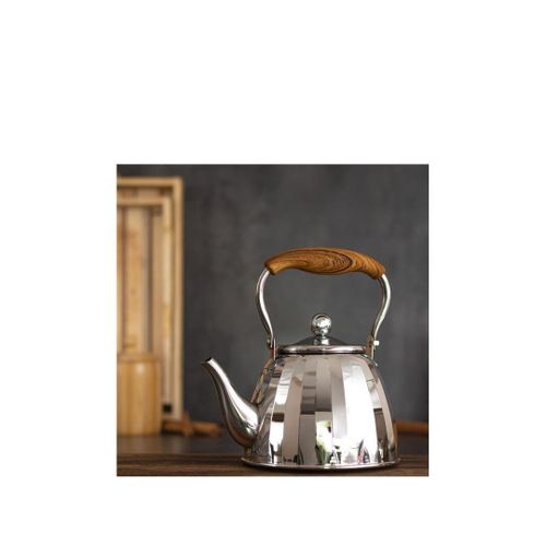 3 Litre Stovepot Stainless Steel Whistling Kettle With Fine Strainer -Silver