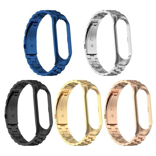 Pulsera De Metal Dorado De Acero Inoxidable Para Mi Band 6 Y 5 Accesorios De Pulsera Correa Para Mi Band 5 Hombre Y Mujer