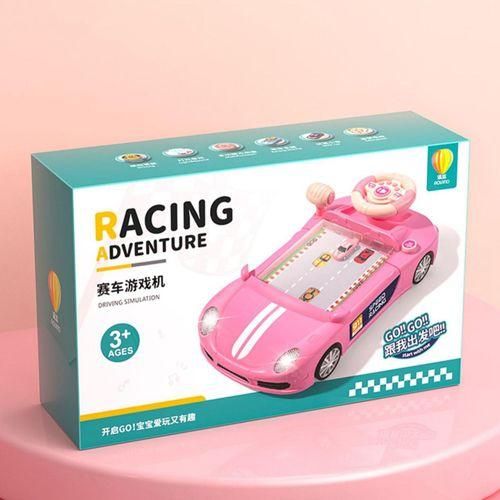 Steering Wheel Toy For Car Musical Toy For Children Boys 3 Years Pink