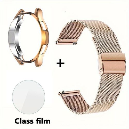 3IN1 Case+Glass Film+Milanese Strap for Samsung Galaxy 4 Classic 42 46mm 6 Classic 43