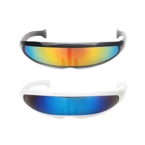 2pack Novelty Futuristic  Mirrored Sunglasses Party Eyewear Costume