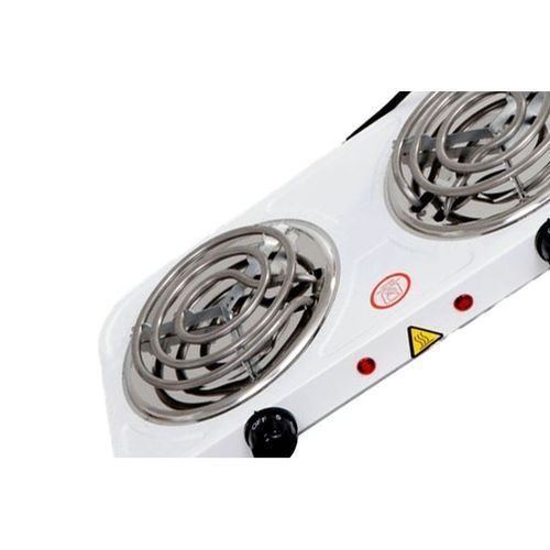Double Coil Electric Hotplate- White