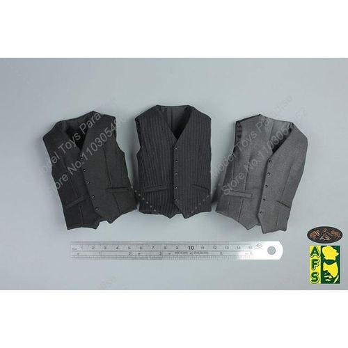 AFS 1/6 Men Western Style Clothes Business Attire Jacket Casual Vest Straight Leg Pants For 12'' Action Figure Body
