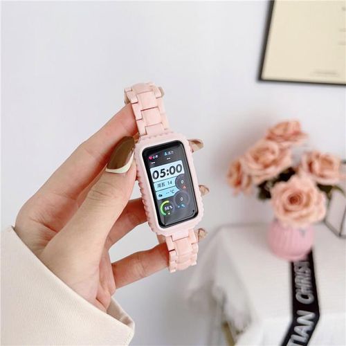 Resin Watch Strap For Huawei Honor Band 6 7 Candy Bracelet Correa For Huawei Band 7 Band7 Ceramic-Like Replacement Watchband