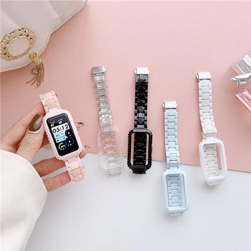 Resin Watch Strap For Huawei Honor Band 6 7 Candy Bracelet Correa For Huawei Band 7 Band7 Ceramic-Like Replacement Watchband