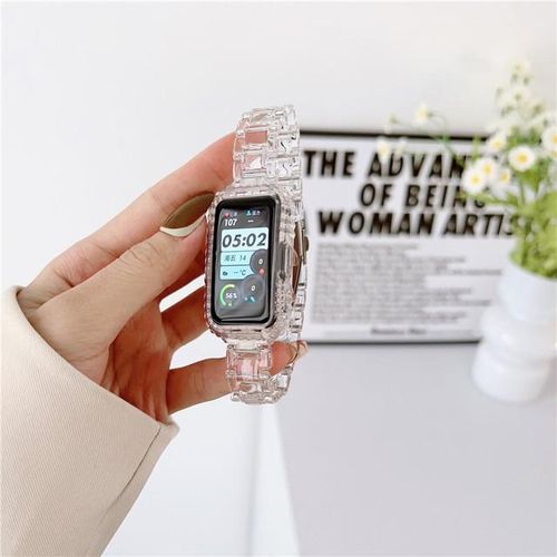 Resin Watch Strap For Huawei Honor Band 6 7 Candy Bracelet Correa For Huawei Band 7 Band7 Ceramic-Like Replacement Watchband