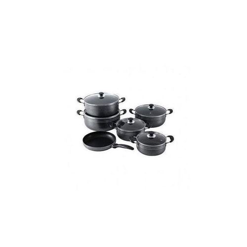 14 Pieces Heavy Non-Stick Cooking Pots Black